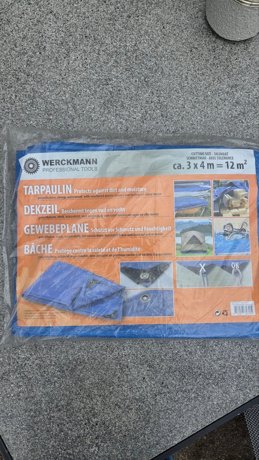 Nieuw Dekzeil Blauw 3x4m - Werckmann Professional Tools, Ophalen of Verzenden