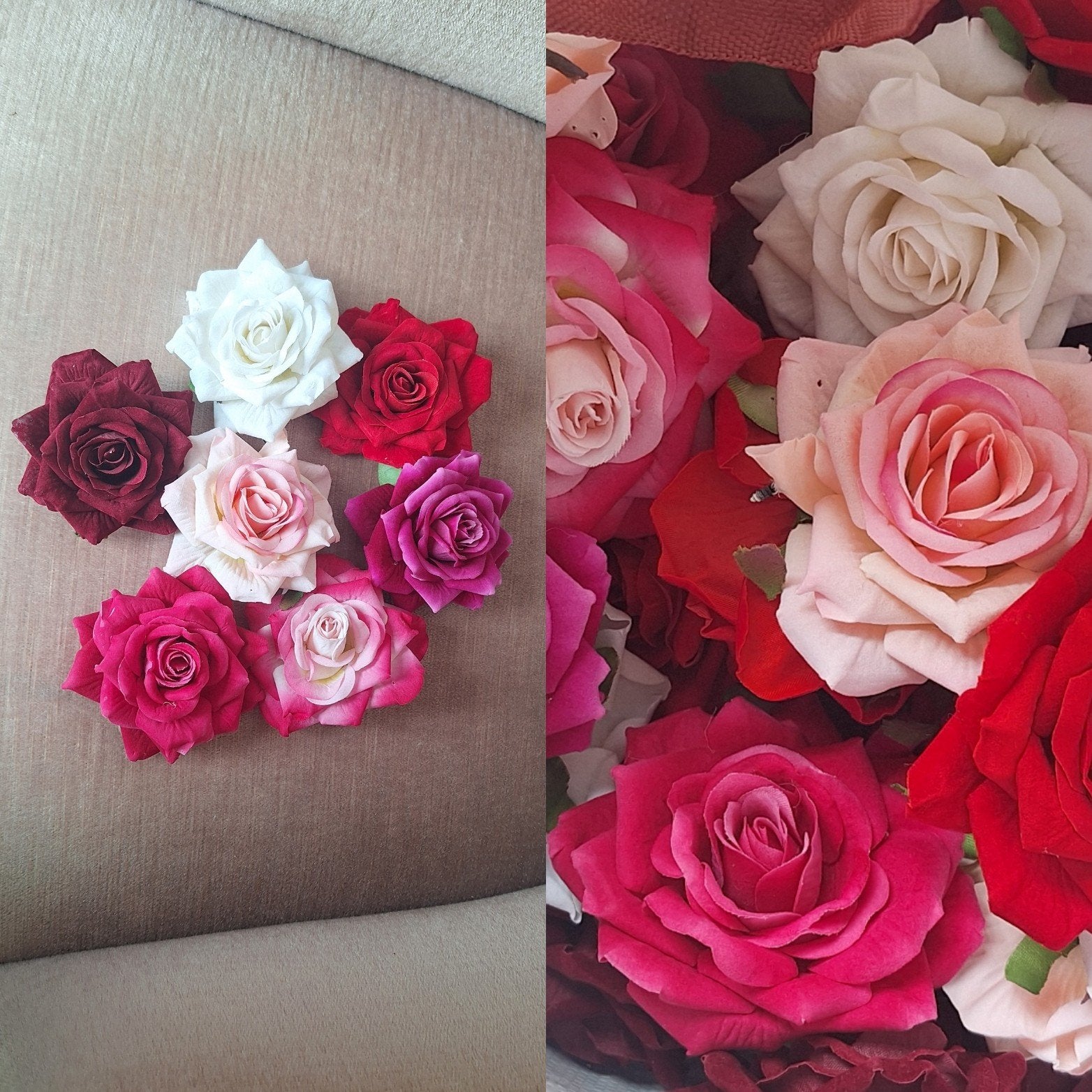 100 Decoratie roosjes - Diverse kleuren, Ophalen, Nieuw, Meerkleurig, Textiel