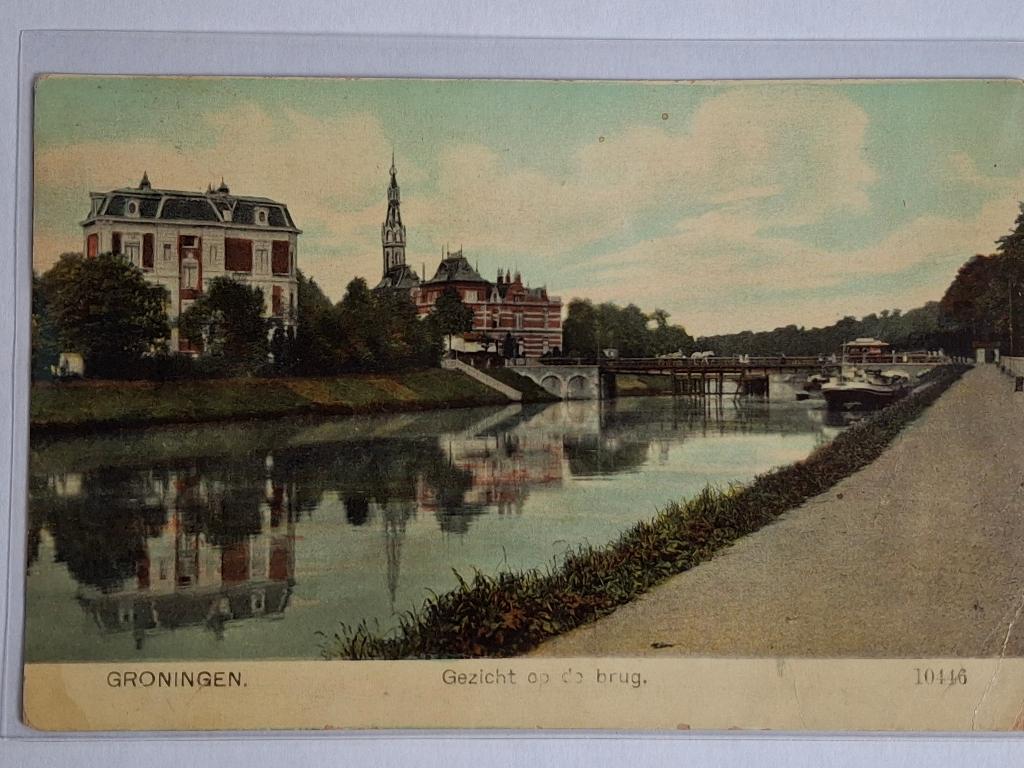 Ansichtkaart Groningen 1912, Ophalen of Verzenden, Voor 1920, Gelopen, Groningen