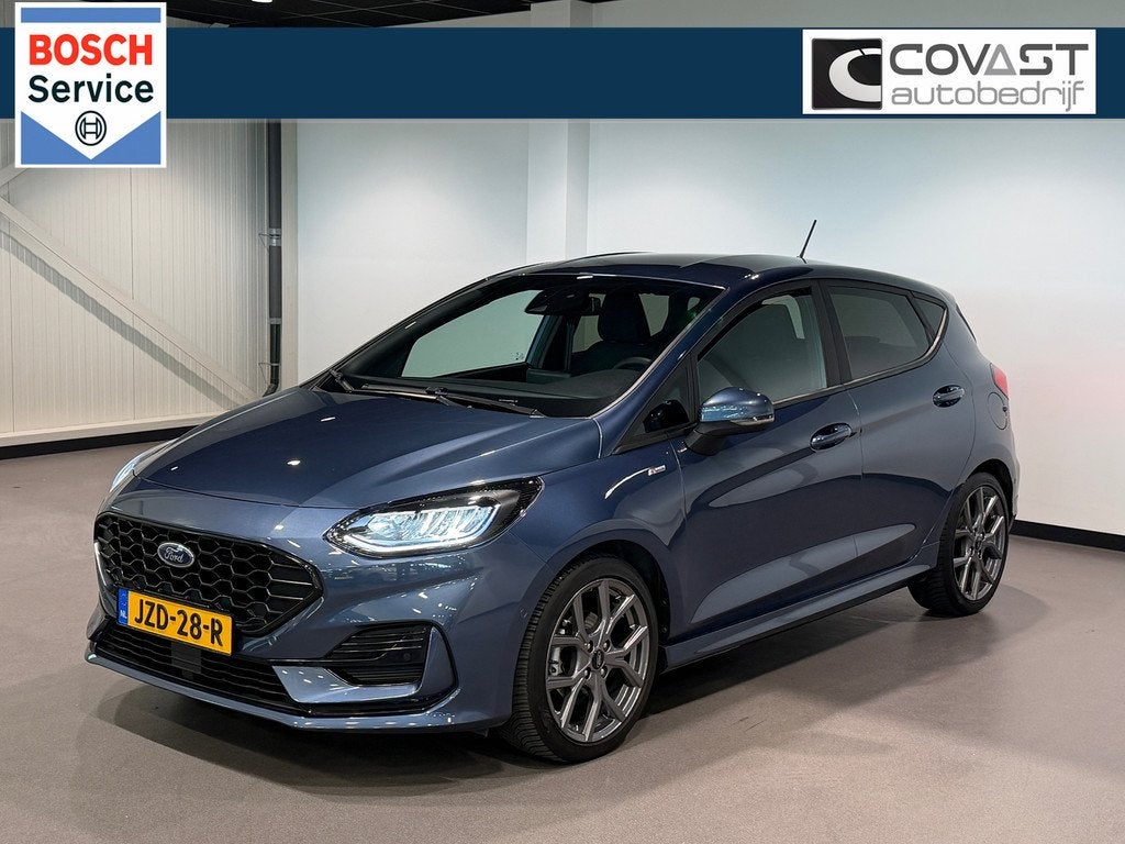 Ford FIESTA 1.0 EcoBoost ST-Line Full-LED|Adapt.Cruise|Carpl, Stof, Blauw, 100 pk, Bedrijf