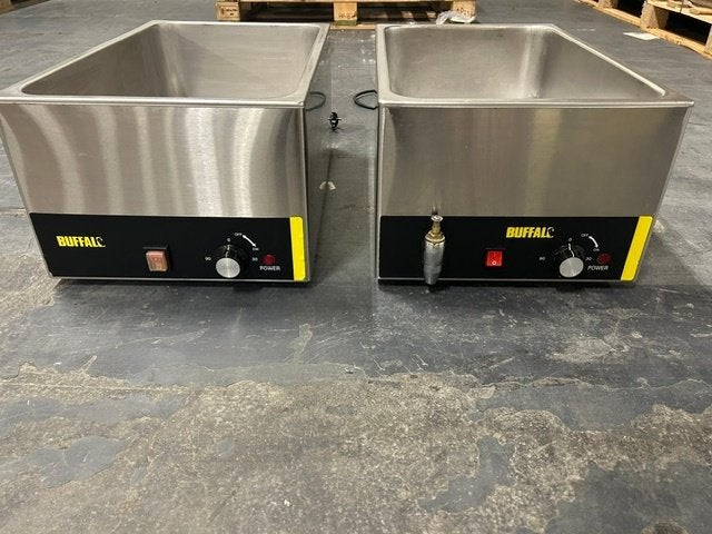 2x Buffalo bain-marie, warmhoudbak RVS, horeca/catering, Ophalen, Gebruikt, RVS Meubilair