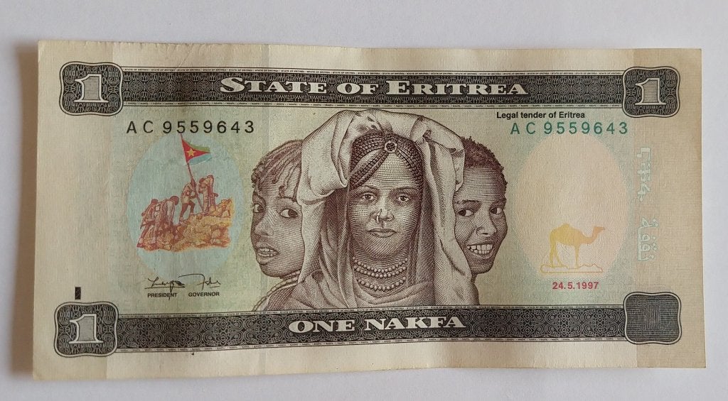 bankbiljet Eritrea One NAKFA, volgnr 184, Postzegels en Munten, Bankbiljetten | Afrika, Ophalen of Verzenden, Overige landen, Los biljet