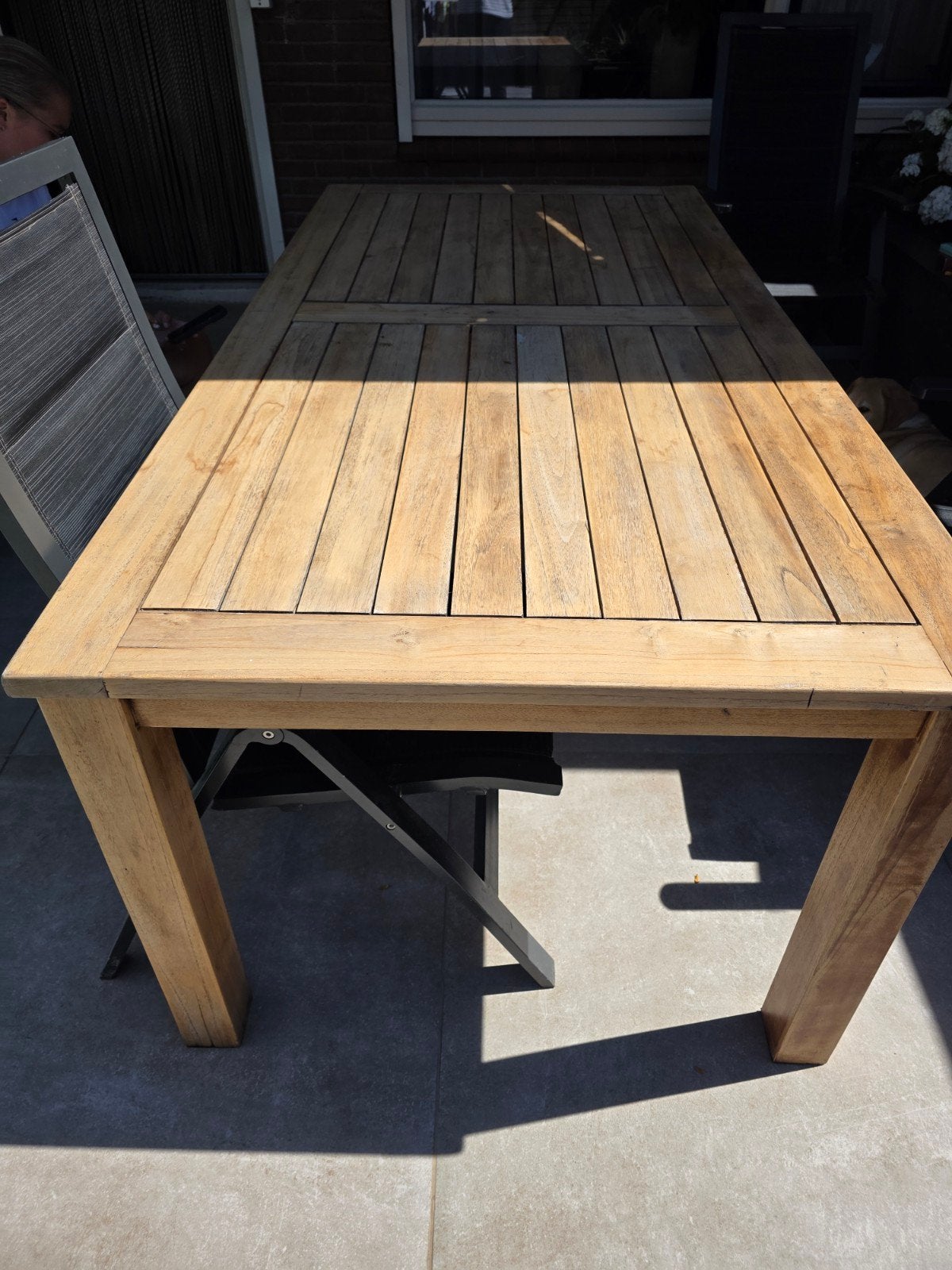 tuintafel, Ophalen, Rechthoekig, Teakhout