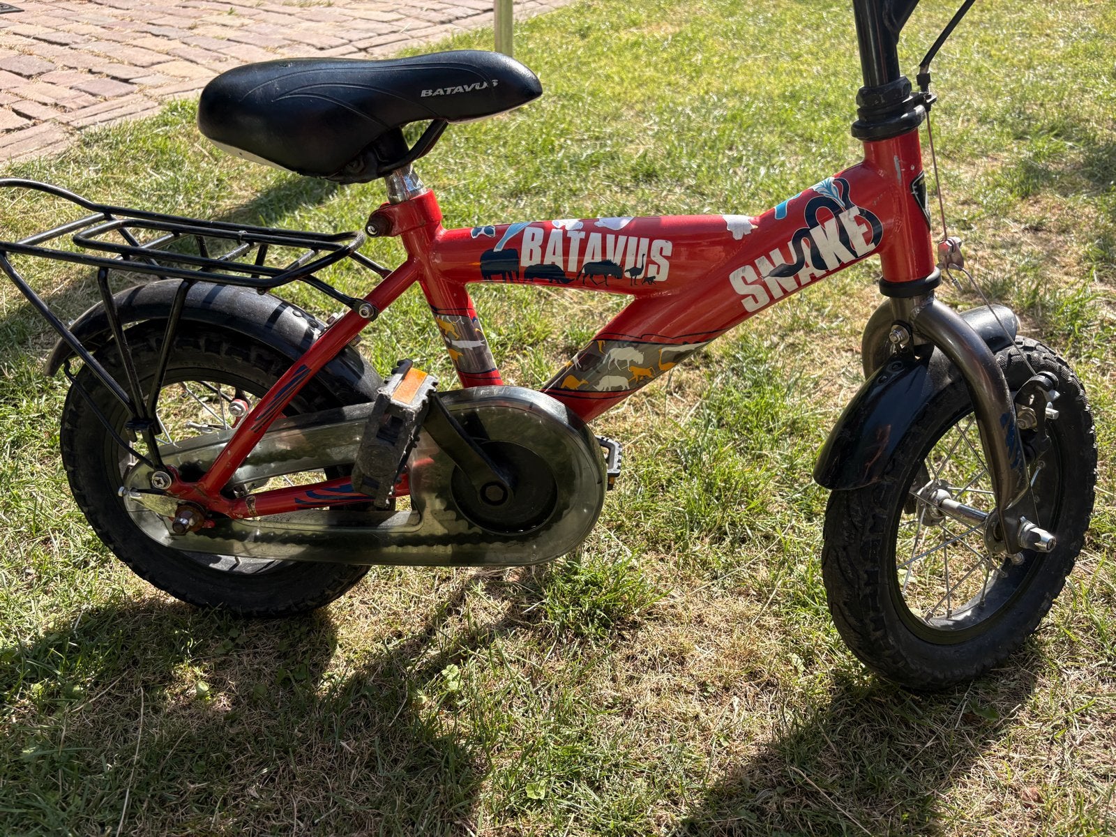 Batavus Snake kinderfiets 12 inch - Klaar voor avontuur!, Ophalen, Gebruikt, Terugtraprem, Minder dan 16 inch