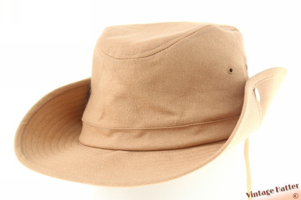 Dik katoenen outback bush hoed rozig beige + knopen 58 en 60, Ophalen of Verzenden, Nieuw, 58 of 59 cm (L, 7¼ of ⅜ inch), Hoed
