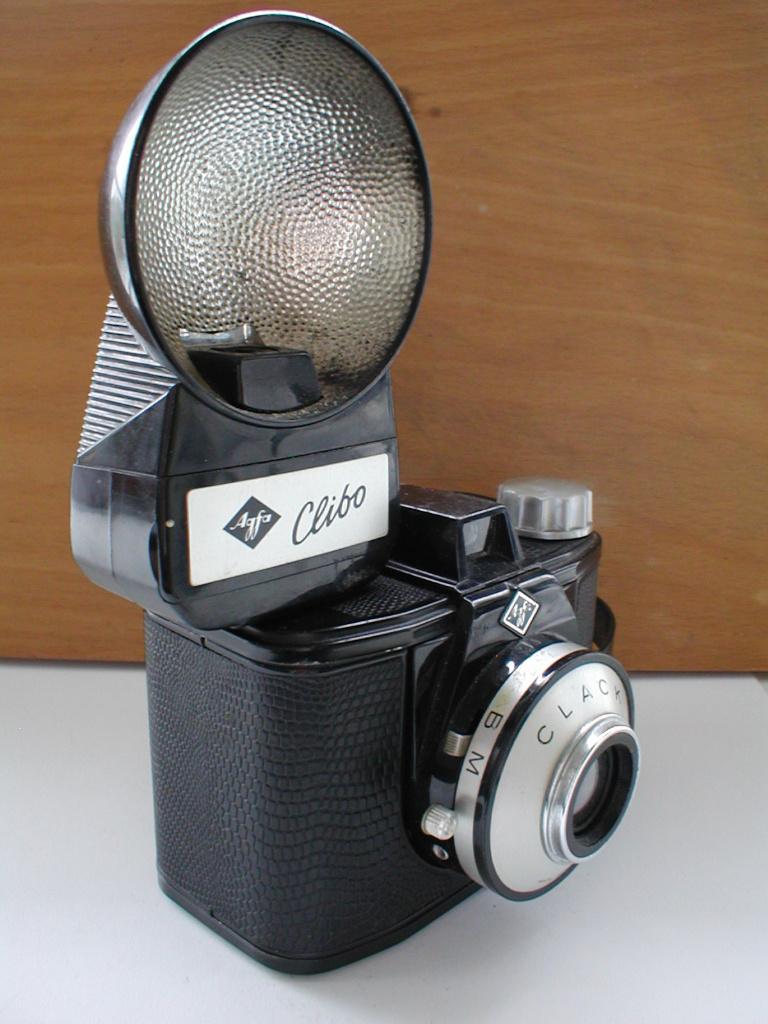 Agfa Clack fotocamera met Agfa Clibo flitser, Ophalen of Verzenden, Gebruikt, Compact, Overige Merken