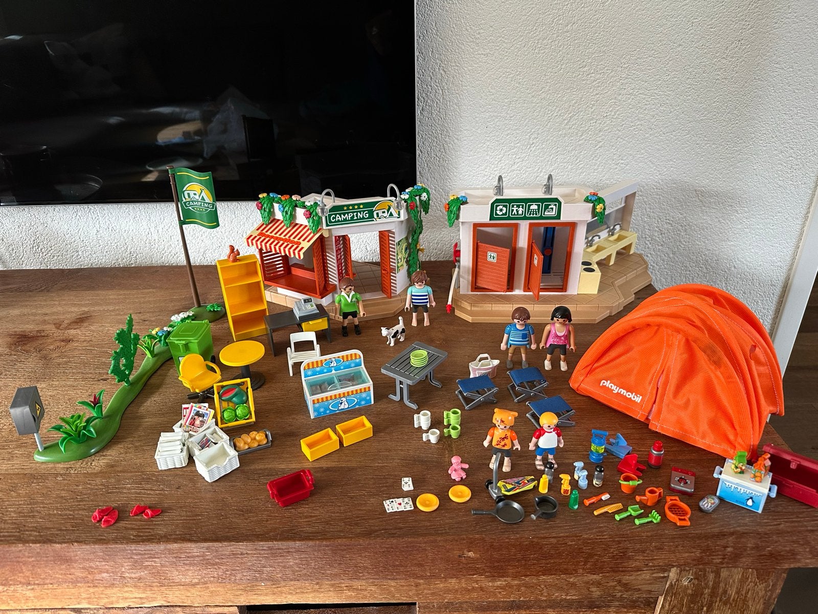 Playmobil Camping Set met Winkel, Sanitair en Tent, Ophalen of Verzenden, Gebruikt