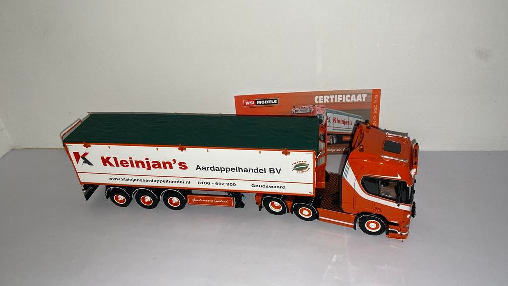 Wsi Scania Kleinjan's 1:50, Hobby en Vrije tijd, Modelauto's | 1:50, Ophalen of Verzenden, Nieuw, Bus of Vrachtwagen, Wsi