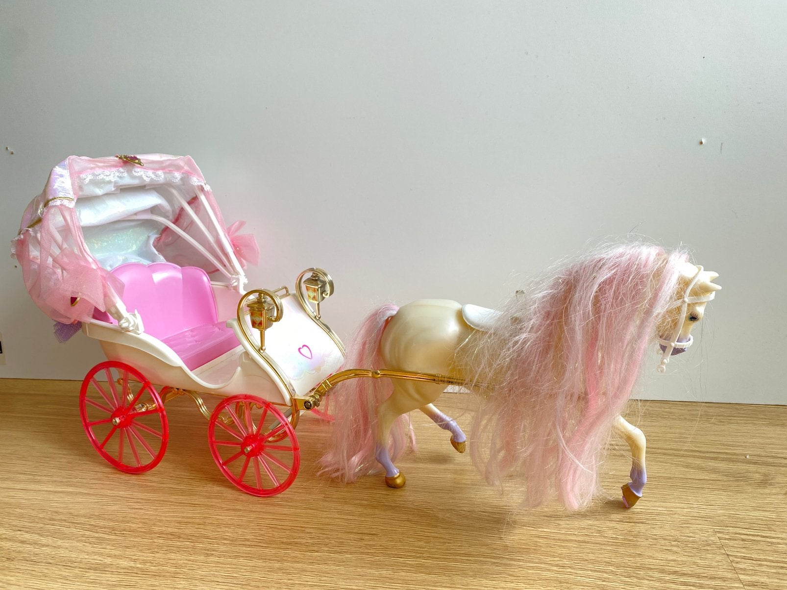 Zeldzame Vintage Barbie Magische Koets & Paard (Mattel, 1996, Ophalen of Verzenden, Zo goed als nieuw