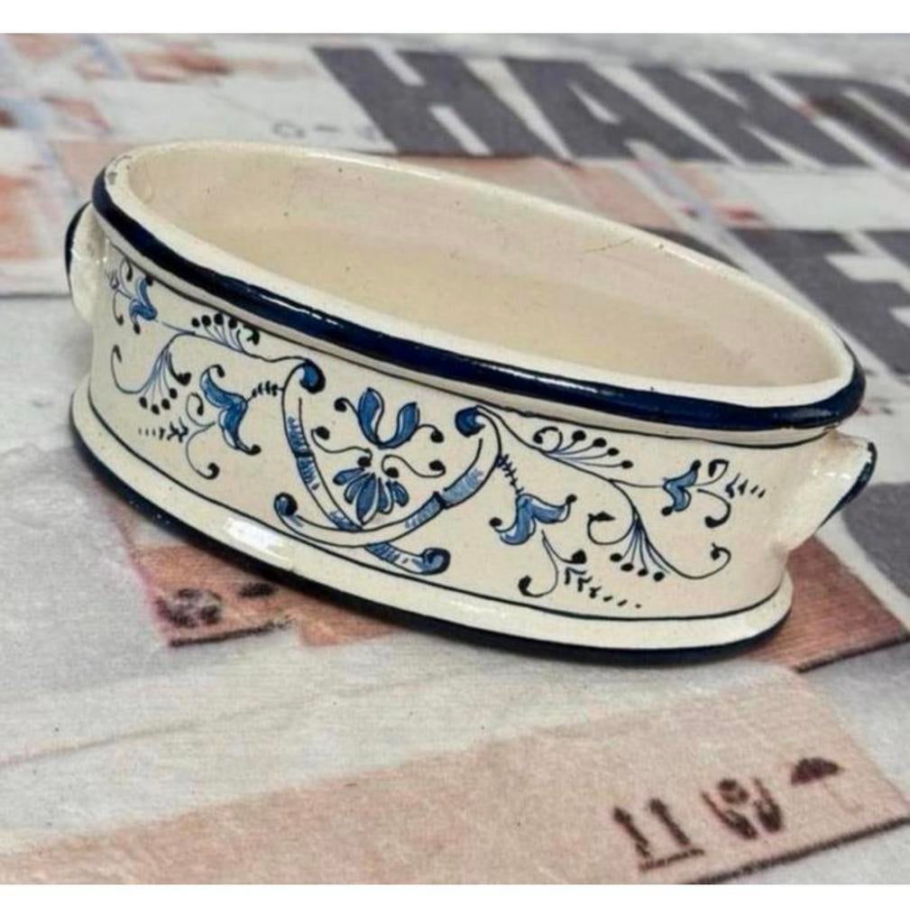 Vintage 20 x 10 CM Delftsblauw plantenbak klein delfts-blauw, Antiek en Kunst, Curiosa en Brocante, Ophalen of Verzenden