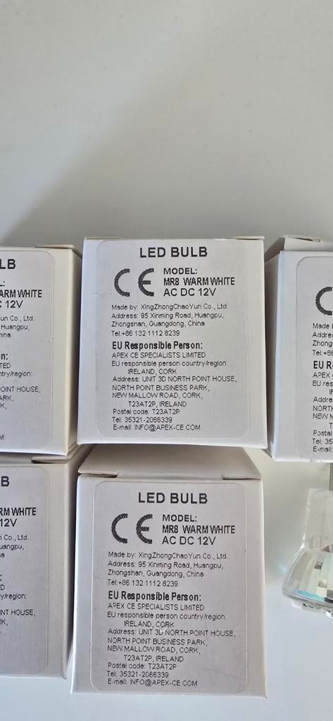 MR8 LED Lamp 12V GU4 Spot Warm Wit (6 st), Ophalen of Verzenden, Nieuw