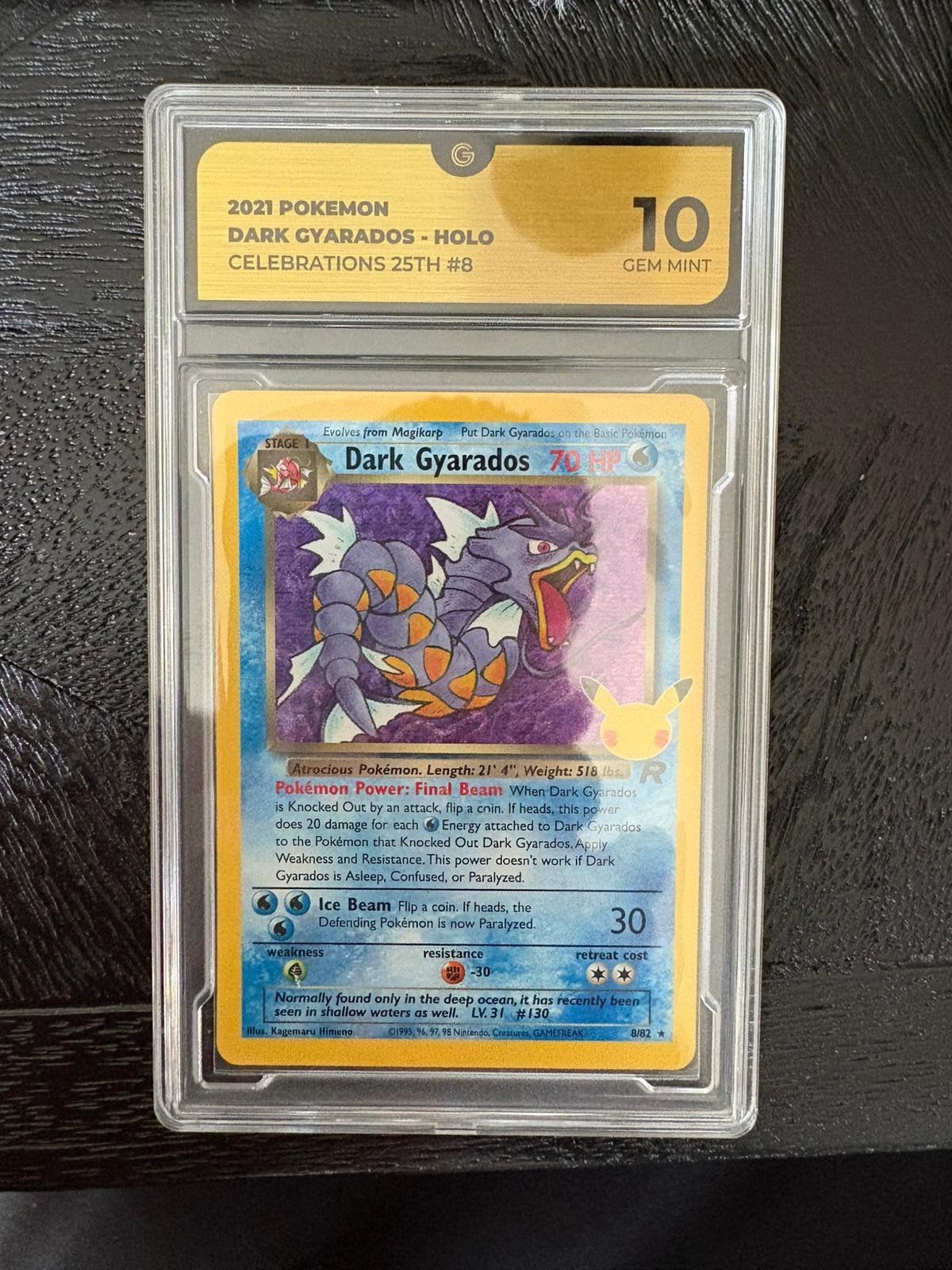 Pokémon Dark Gyarados Holo Celebrations 25th, Hobby en Vrije tijd, Ophalen, Zo goed als nieuw