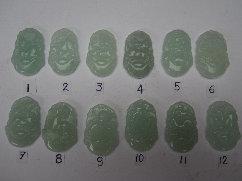 Chinees /chinese groene jade hangers,astrologie's, Ophalen of Verzenden, Zo goed als nieuw, Groen, Steen of Mineraal