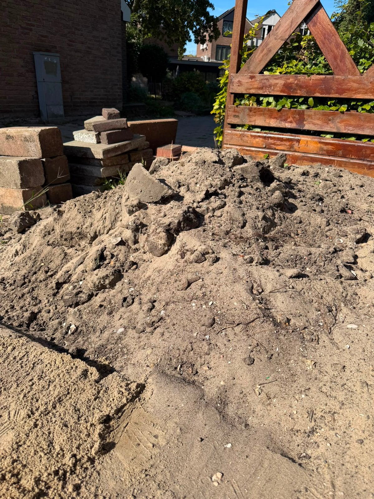 Gratis zand, Ophalen, Gebruikt, Ophoogzand