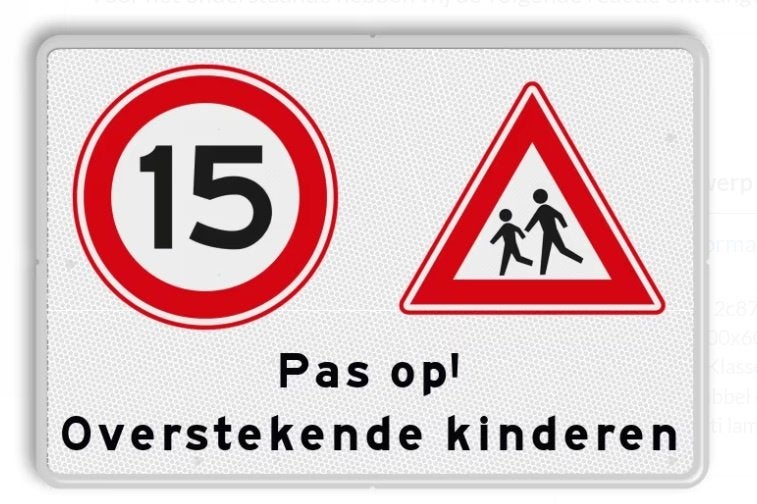 verkeersbord overstekende kinderen 2 stuks, Ophalen, Zo goed als nieuw, Gebruiksvoorwerp