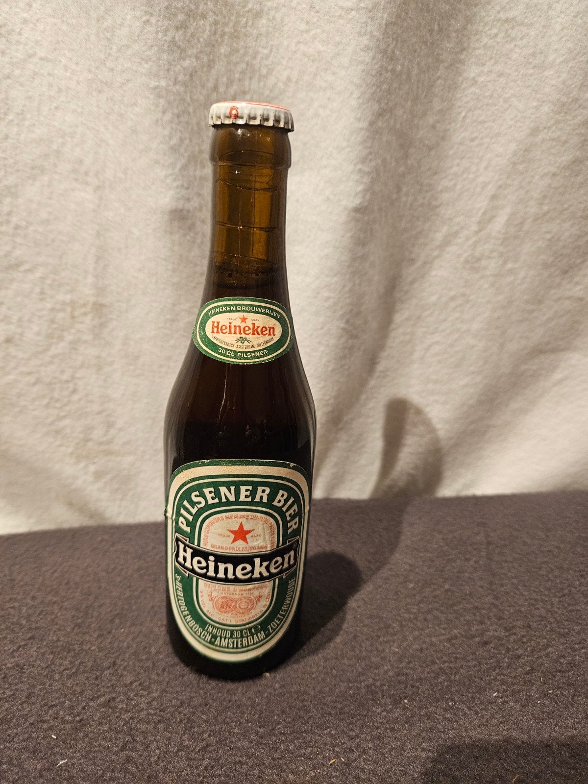 Heineken Pilsener Bierfles 30cl -tht  Februari 1987 (Vol), Ophalen of Verzenden, Nieuw, Flesje(s), Heineken