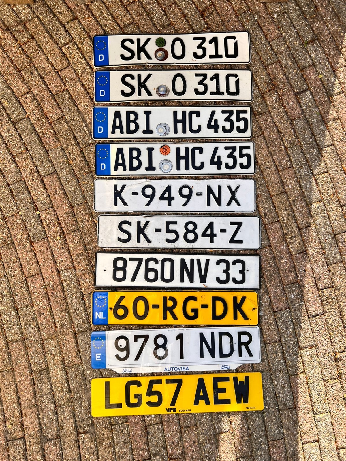 Diverse kentekenplaten, Ophalen of Verzenden, Gebruikt, Auto's
