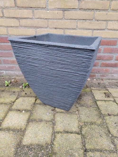 Grote vierkante plantenpot, 35x35 cm, Tuin en Terras, Kunststof, Gebruikt, Vierkant, Binnen