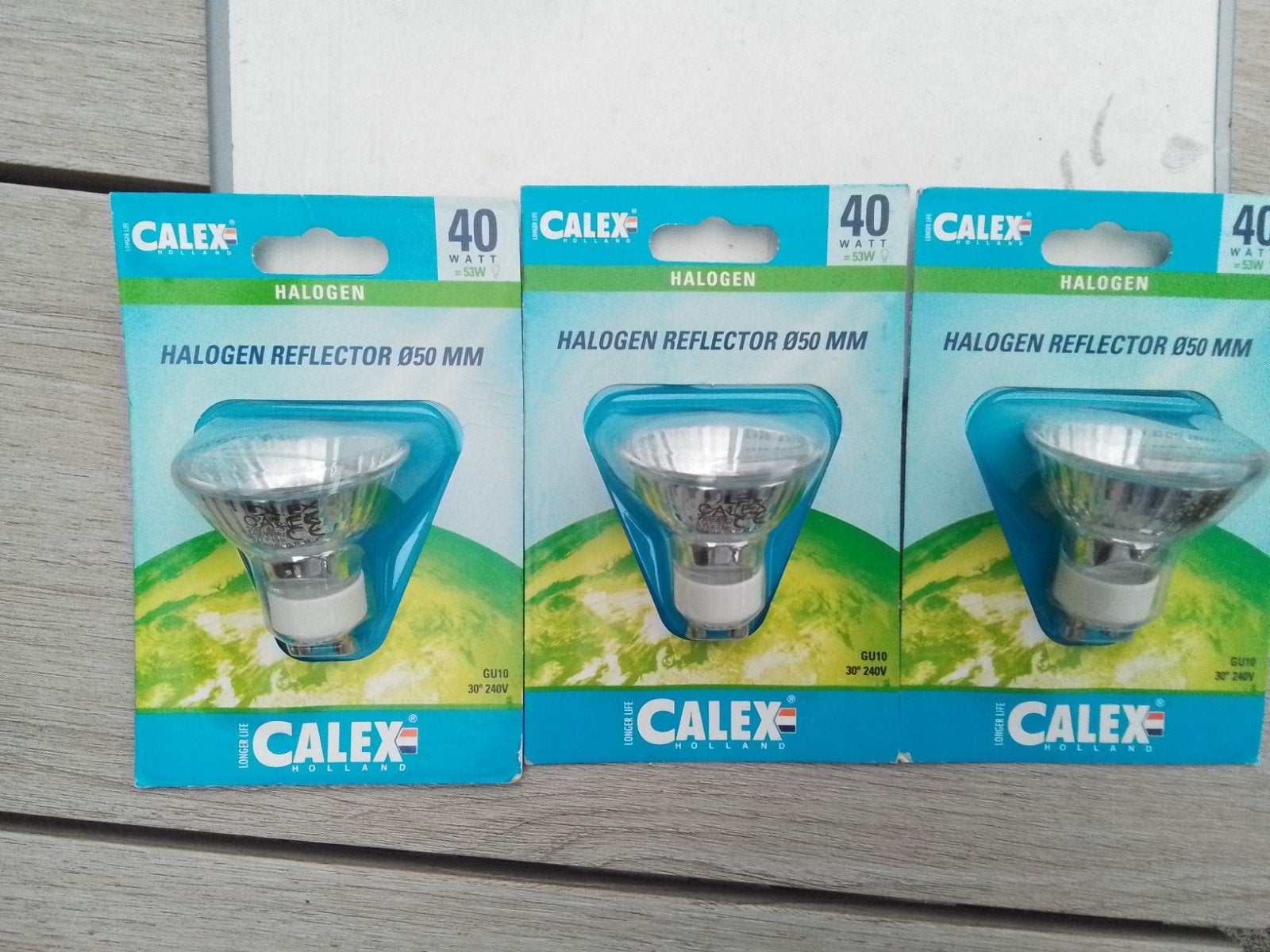 3x Calex Halogeen Reflector GU10 40W Ø50mm, Huis en Inrichting, 30 tot 60 watt, GU10, Ophalen of Verzenden, Halogeenlamp