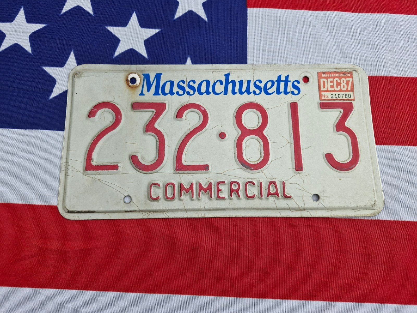 Kentekenplaat Massachusetts USA Nummerplaat nummerbord Licen, Verzenden, Gebruikt, Auto's