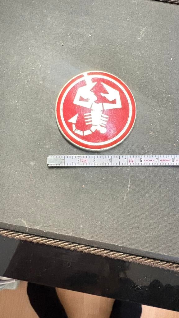 Fiat Abarth Plak Embleem NOS, Ophalen of Verzenden, Zo goed als nieuw, Overige formaten