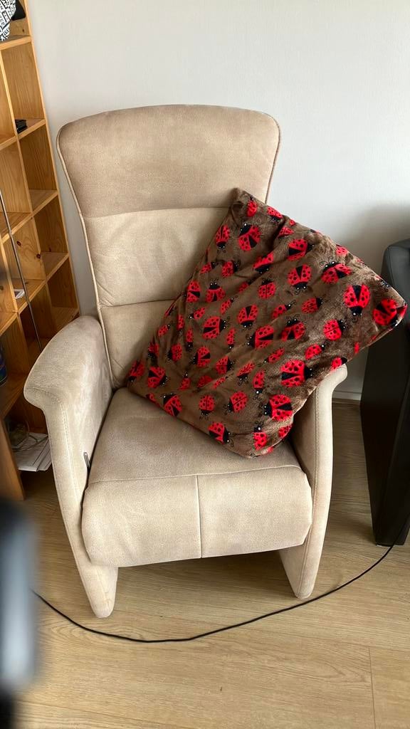 Lig zit fauteuil 2 stuks, Ophalen, Zo goed als nieuw, 50 tot 75 cm, Leer