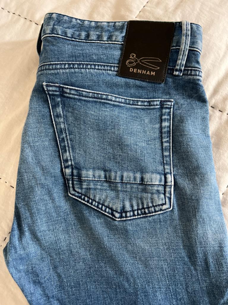 Denham Bolt Skinny Fit Jeans - Stretch, Kleding | Heren, Spijkerbroeken en Jeans, Ophalen of Verzenden, Zo goed als nieuw, Blauw