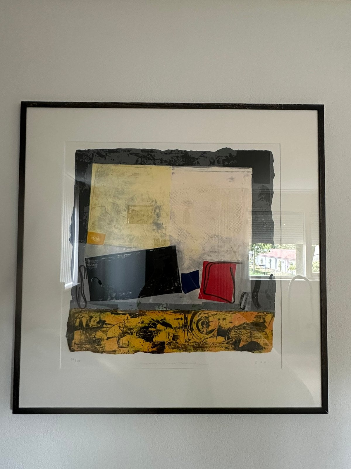 Verwiel Table I zeefdruk, Antiek en Kunst, Zeefdruk, Met glas, Abstract, Ophalen