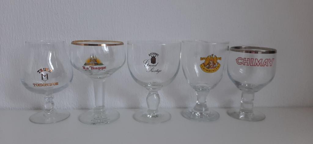 Bierglazen collectie - La Trappe, Chimay, Grimbergen, Ophalen, Gebruikt