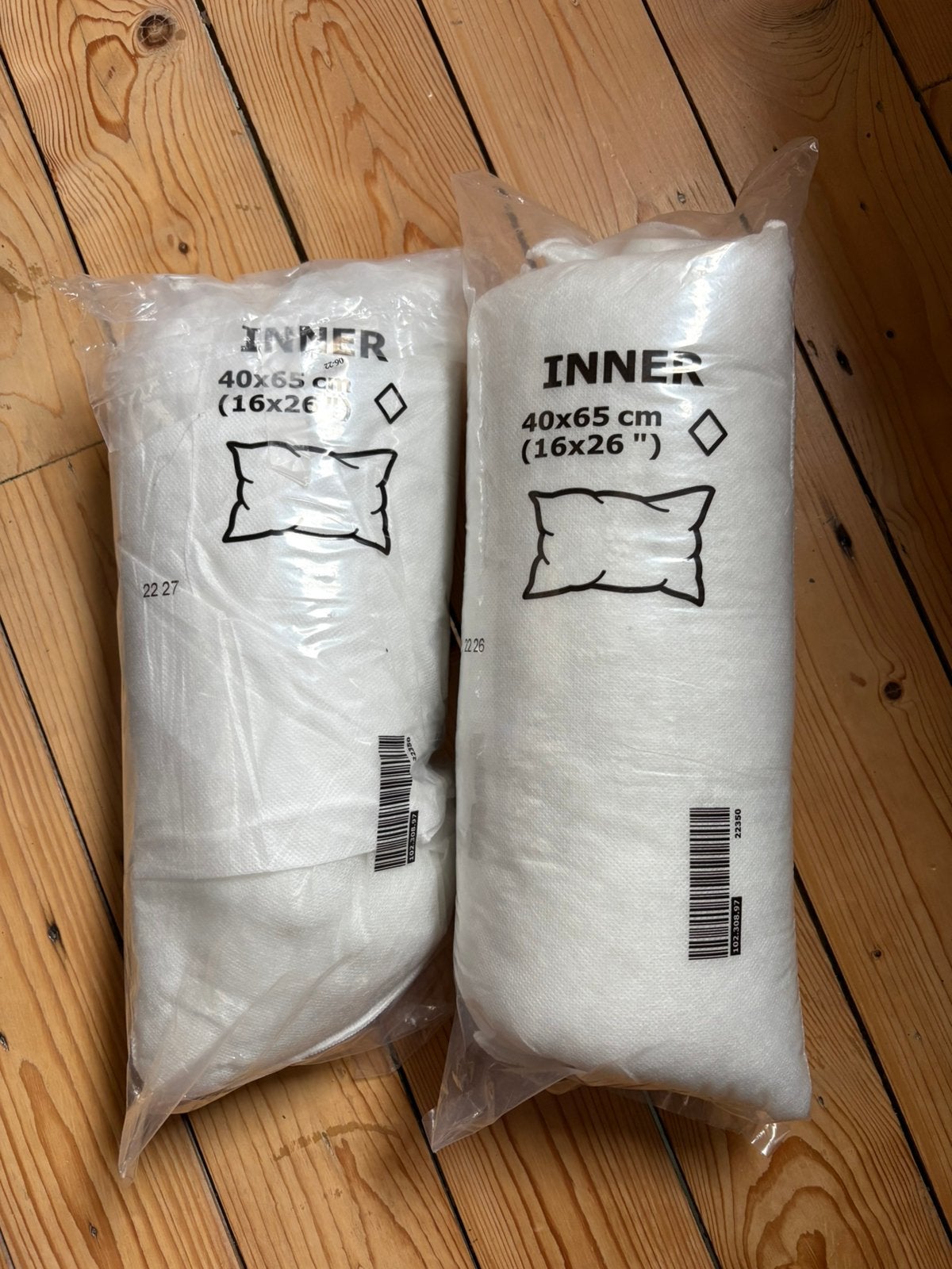 Inner binnenkussen van Ikea  maat 40x65 cm , 2 maal, Ophalen of Verzenden, Nieuw, Rechthoekig