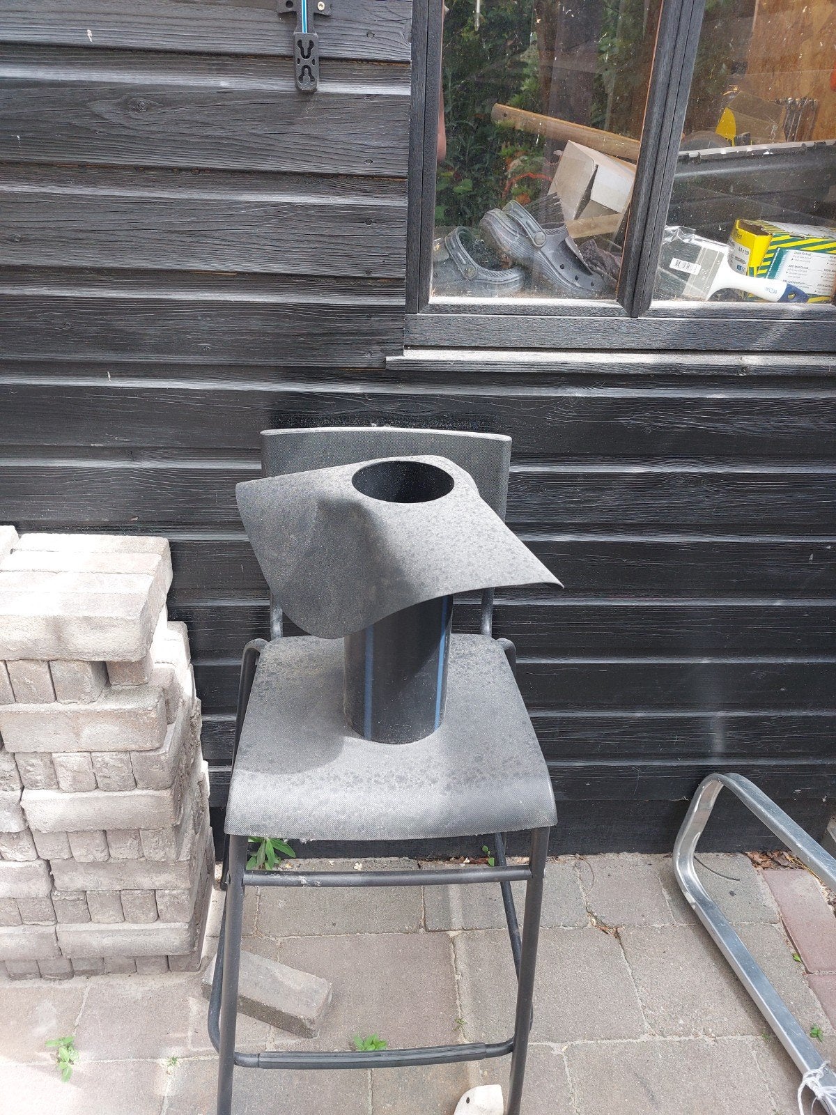 EPDM onderuitloop 125 mm, Kunststof, Zwart, Overige typen, Nieuw