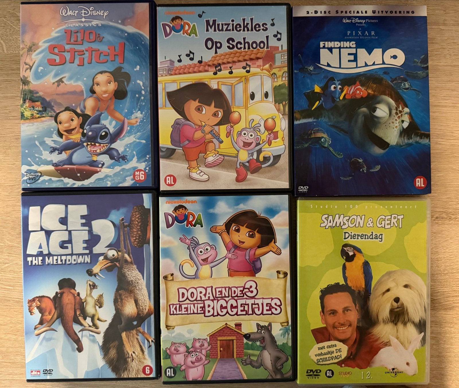 Diverse Dvd's: Disney, Dora, Ice Age, Samson & Gert, Ophalen, Gebruikt, Animatie, Alle leeftijden