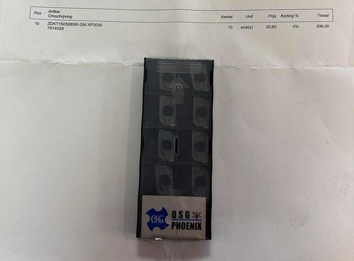 Wisselplaten OSG 10 stuks nieuw, Doe-het-zelf en Verbouw, Ophalen of Verzenden, Nieuw, Metaaldraaibank