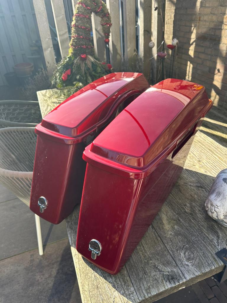 Originele Harley Davidson Hardtop Koffers (Tomahawk), Ophalen, Gebruikt