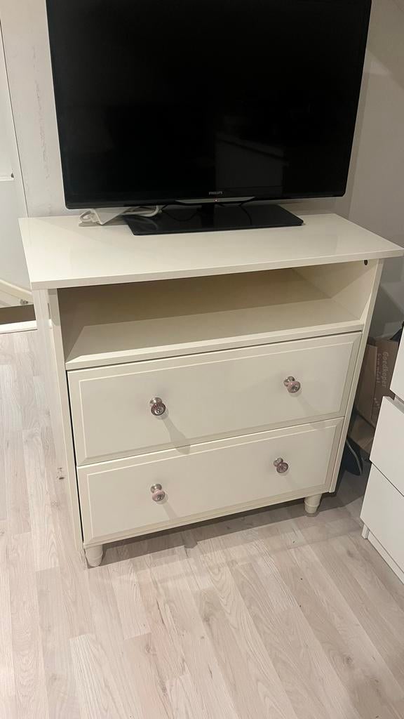 Witte ladekast met open vak, Ophalen, Gebruikt, 1 of 2 laden, 50 tot 100 cm
