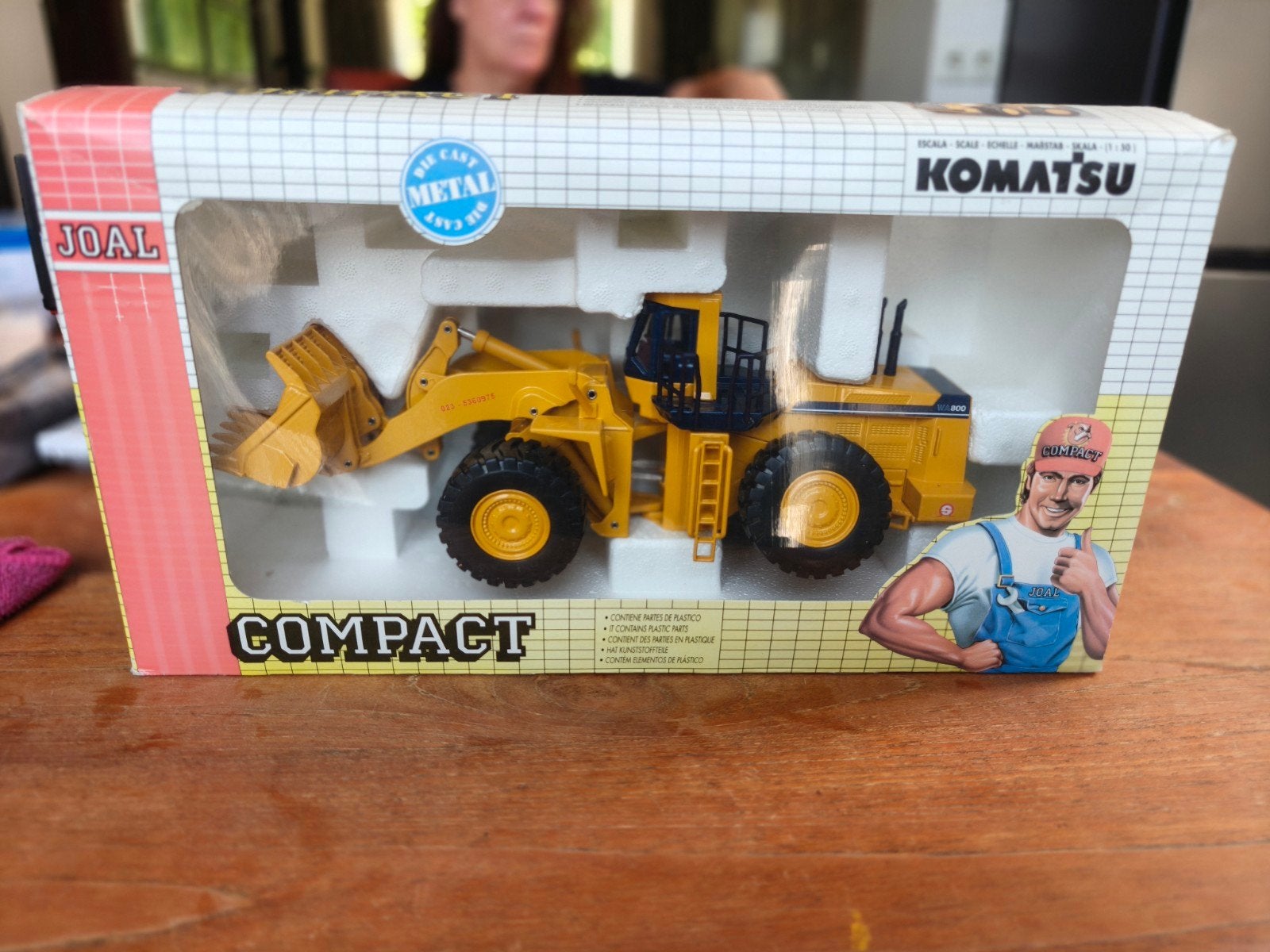 Joal Compact Komatsu WA 800 Wiellader Die-Cast Model, Ophalen of Verzenden, Tractor of Landbouw, Overige merken