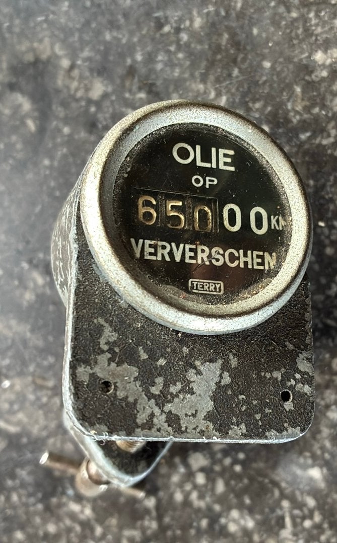 Vintage 1950 olie ververs meter, Ophalen of Verzenden, Gebruikt