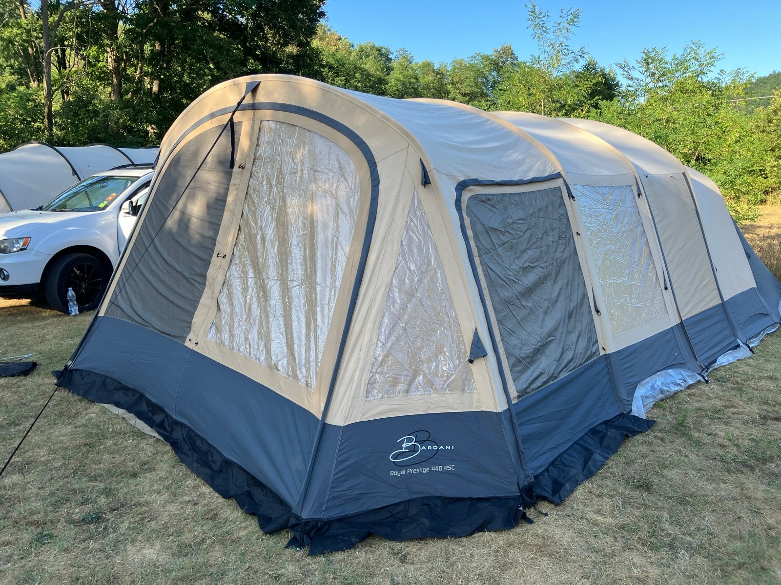 Bardani Royal Prestige 440 RSC tunneltent met grondzeil, Ophalen, Gebruikt, Tot en met 5