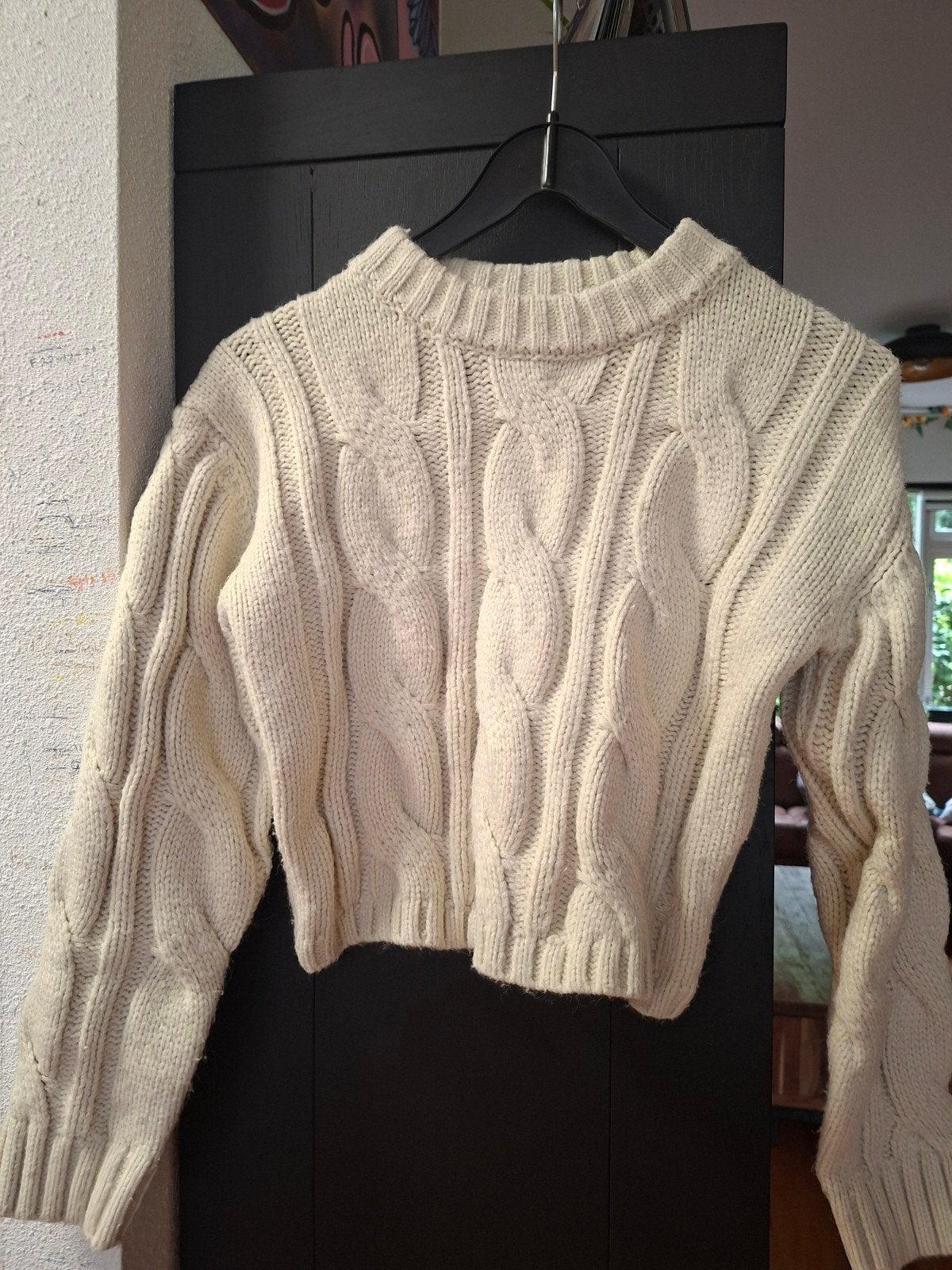 Frankie & Liberty Crème Kabeltrui Maat 14, Kleding | Dames, Truien en Vesten, Ophalen, Beige, Maat 42/44 (L), Frankie & Liberty