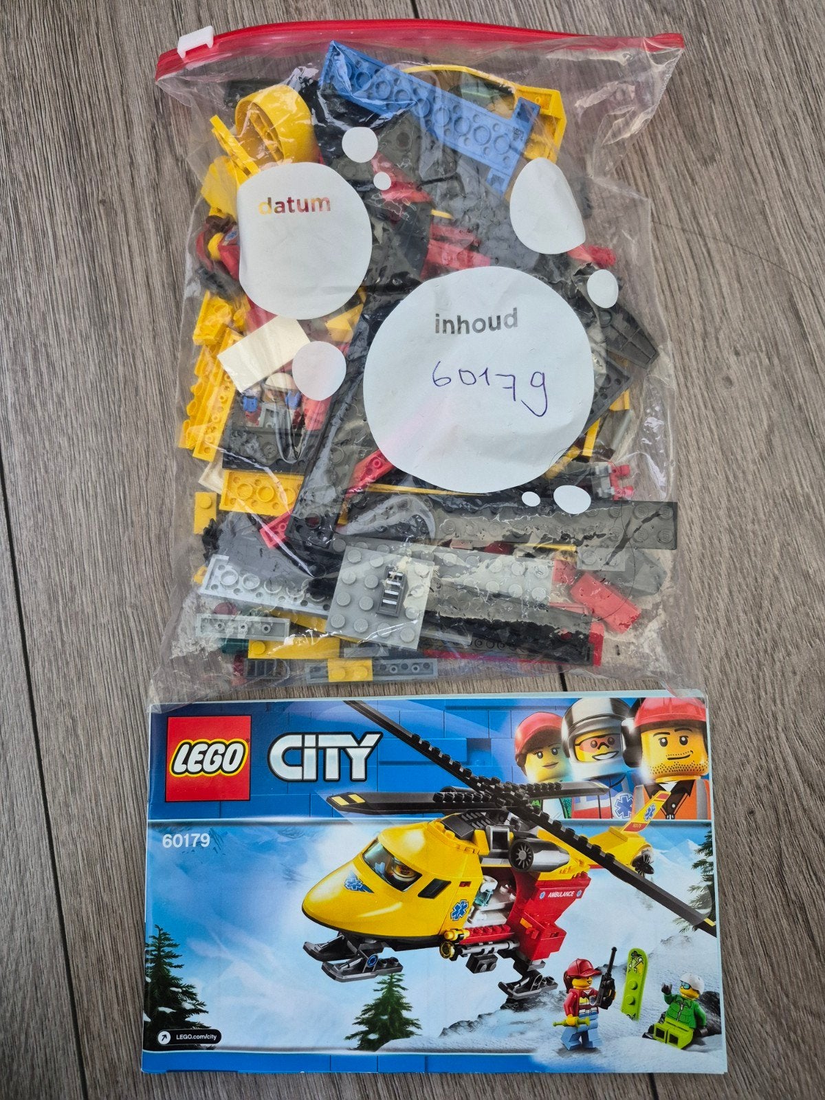LEGO City 60179 Ambulance Helikopter (met handleiding), Ophalen of Verzenden, Gebruikt, Overige merken