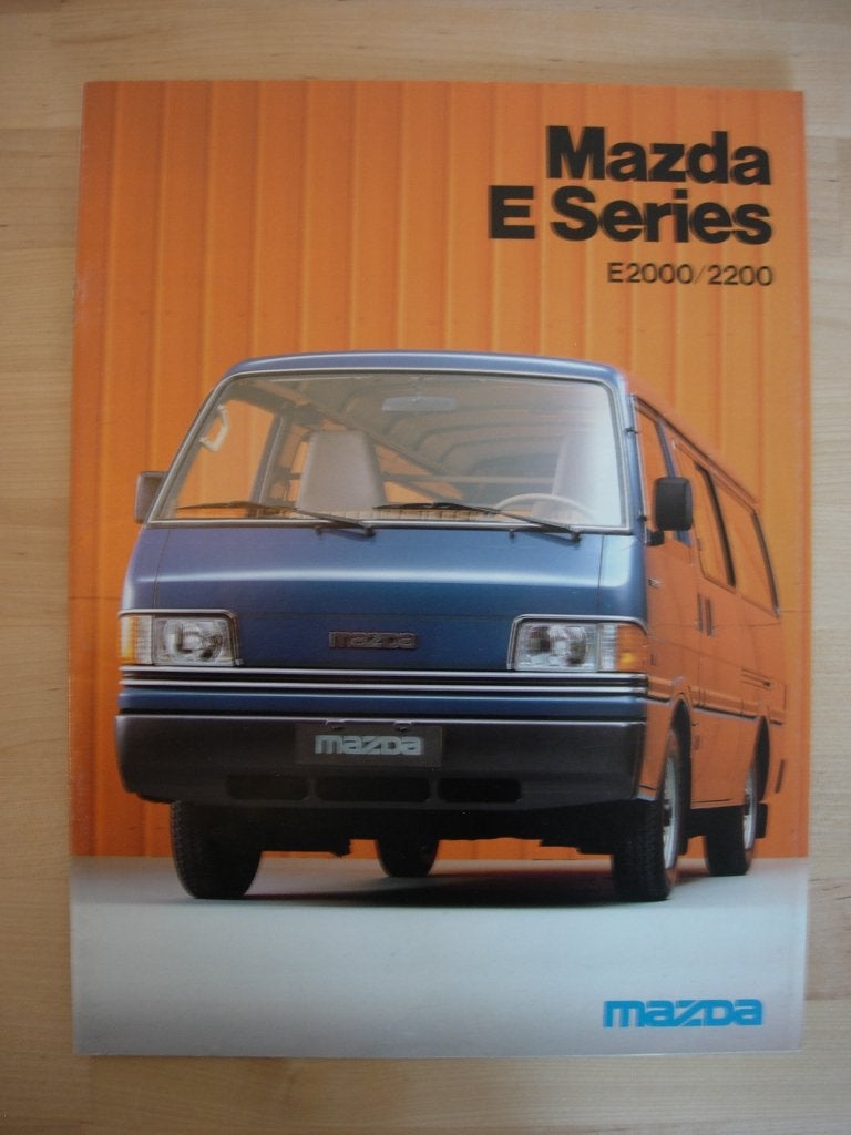 Mazda E2000 E2200 Brochure 1987 – Bestelwagen, Mazda, Ophalen of Verzenden, Zo goed als nieuw, Mazda