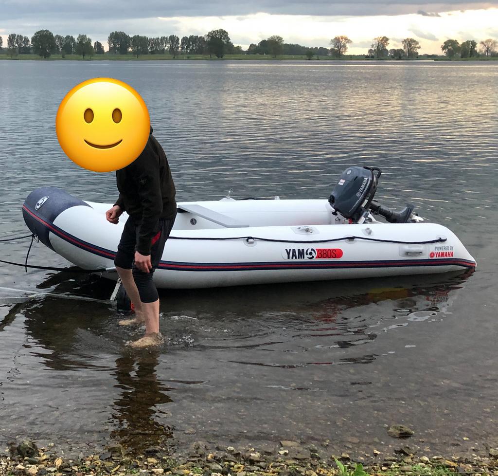 Te koop Yam 3.80 incl. motor 6 pk zeer mooi., Watersport en Boten, Bootonderdelen, Ophalen, Motor en Techniek, Motorboot