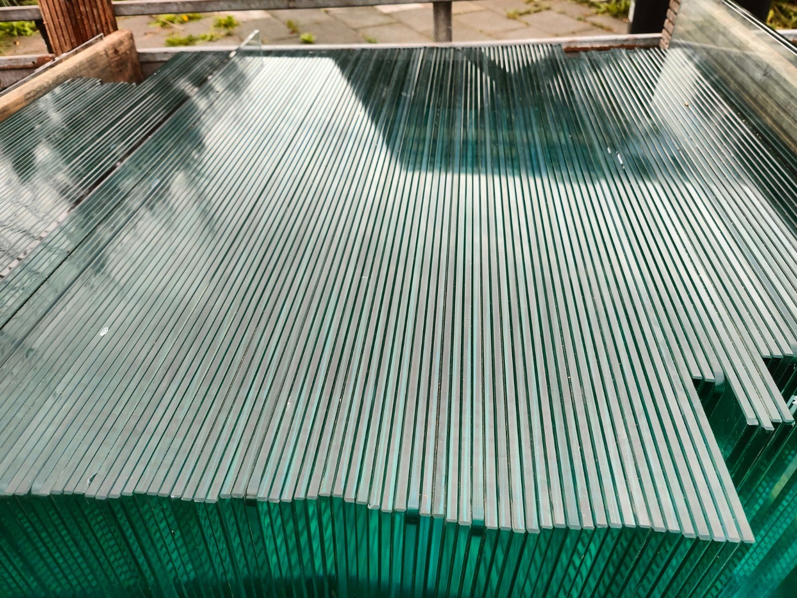 Enkel glas 8mm - nieuwprijs €9100, Ophalen, Gebruikt, Minder dan 80 cm, 80 tot 120 cm