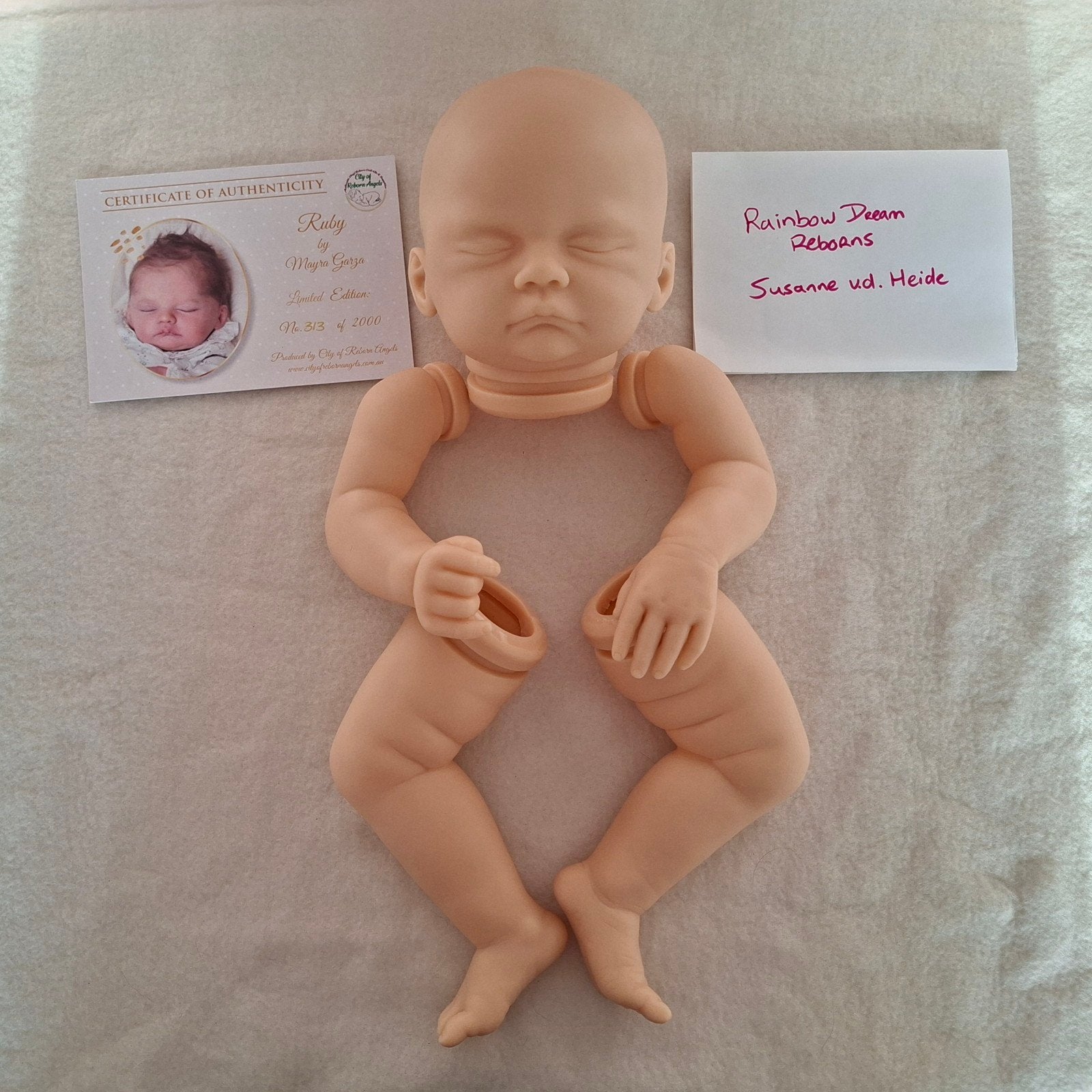 Reborn kit Ruby, Verzamelen, Poppen, Ophalen of Verzenden, Nieuw, Babypop, Levensecht of Reborn