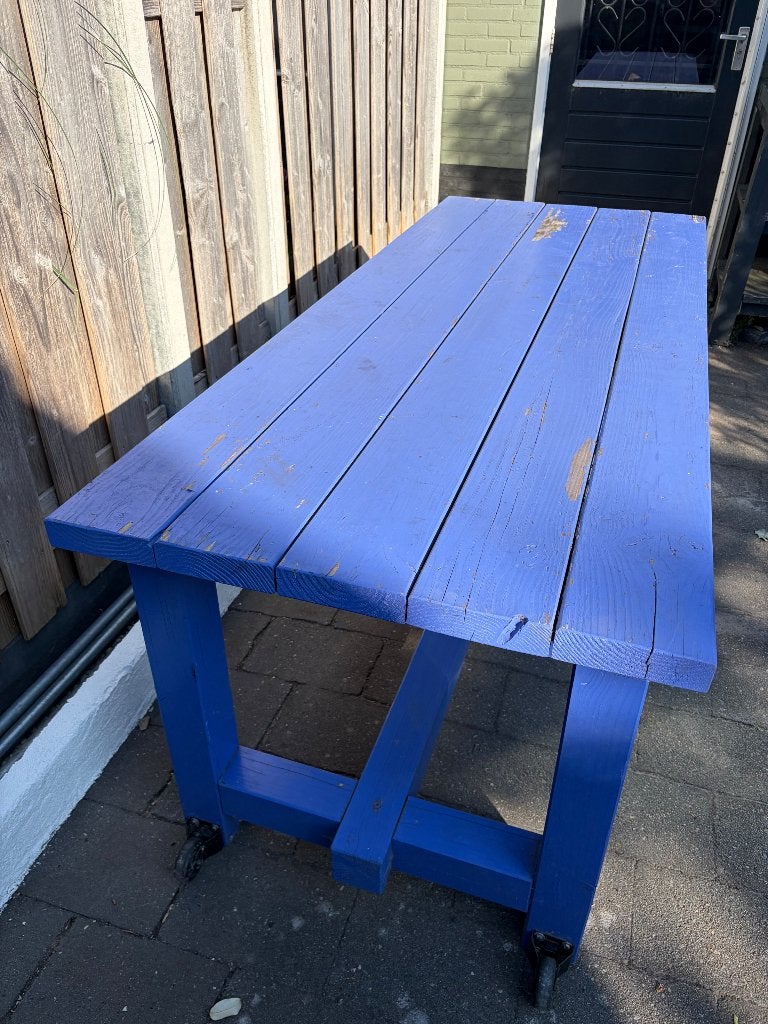 Tuintafel douglas 200X80, Tuin en Terras, Tuintafels, Ophalen, Gebruikt, Rechthoekig, Hout