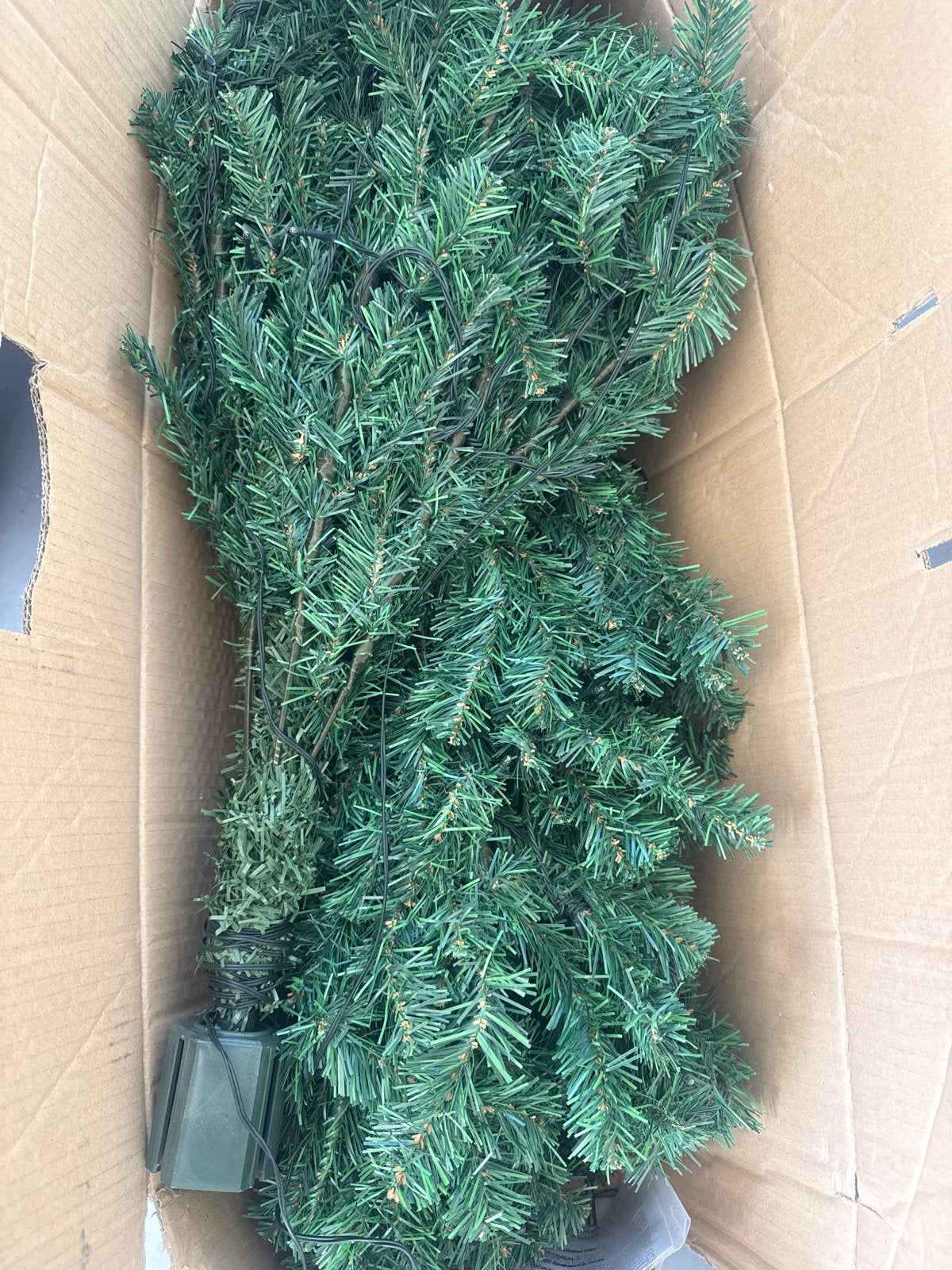 Kerstboom met lampjes, Ophalen