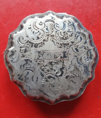 meerzijdig zilveren doosje loddereindoosje 1859, Antiek en Kunst, Ophalen of Verzenden