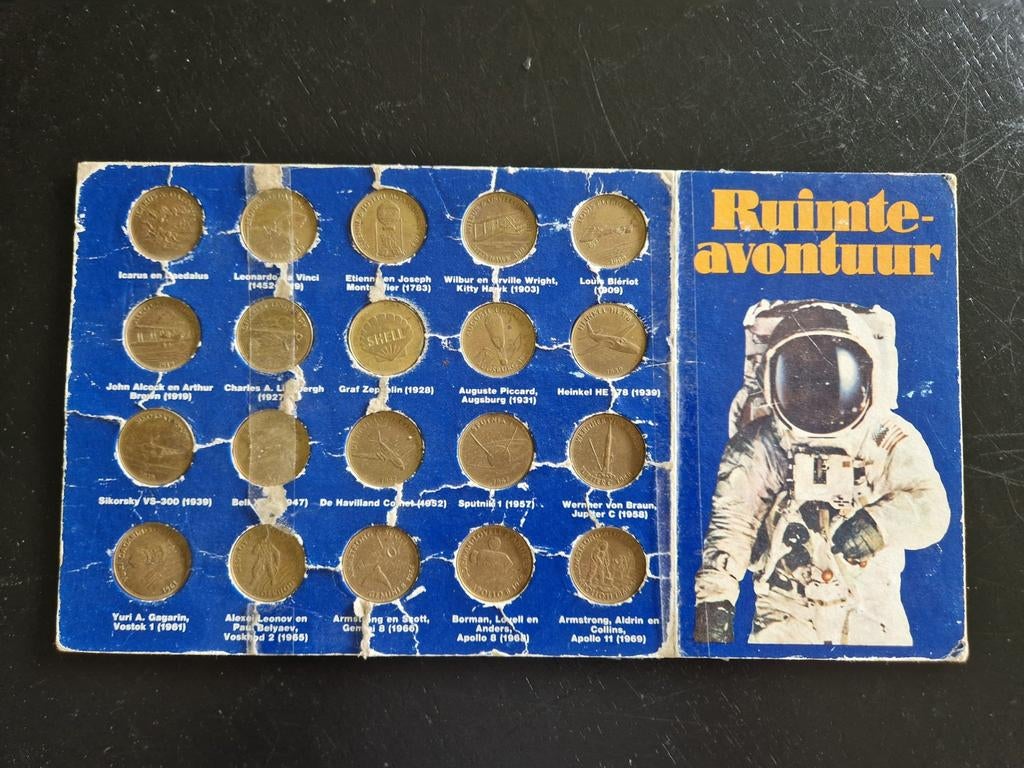 Ruimtevaart munten SHELL 1969, Ophalen, Nederland, Munten