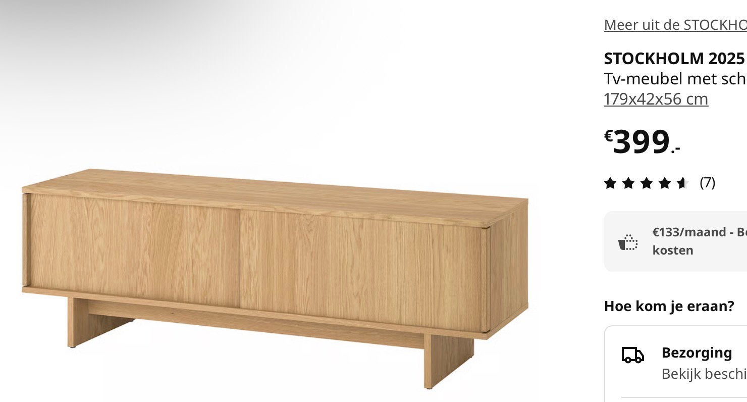 TV meubel (Stockholm Ikea), Huis en Inrichting, Ophalen, Nieuw, 25 tot 50 cm, Minder dan 100 cm