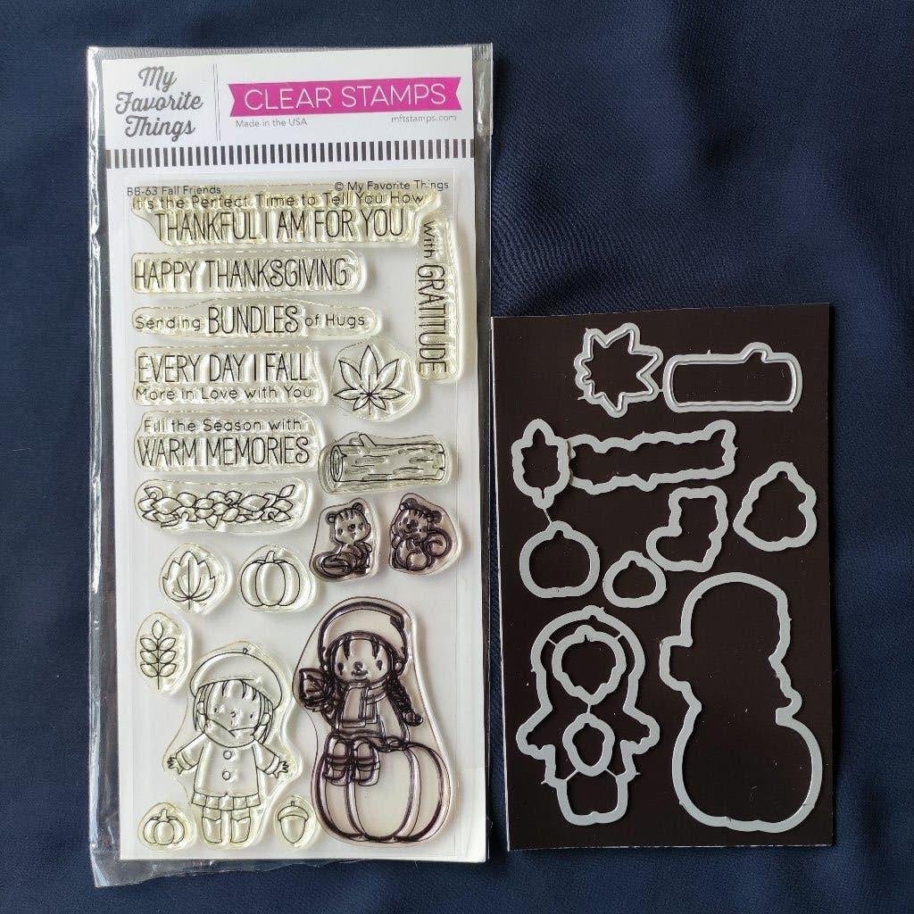 MFT BB-63 Fall Friends stempel + snijmal, Ophalen of Verzenden, Zo goed als nieuw, Overige thema's, Pons of Mal
